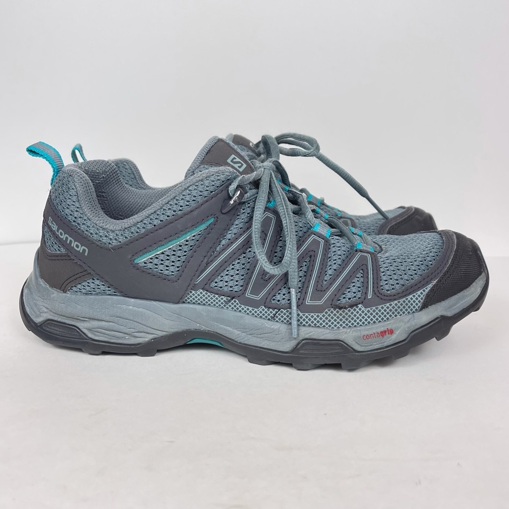 SALOMON Hiking Shoes Blue and Grey Size 7.5